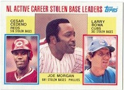 1984 Topps      705     Joe Morgan/Cesar Cedeno/Larry Bowa LL